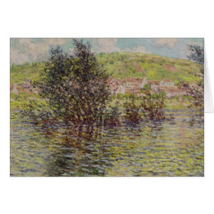 Claude Monet Vetheuil, beskådar från Lavacourt Hälsningskort
