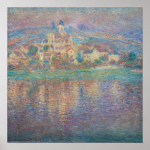 Claude Monet - Vetheuil, Solnedgång Poster