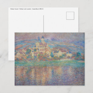 Claude Monet - Vetheuil, solnedgång Vykort
