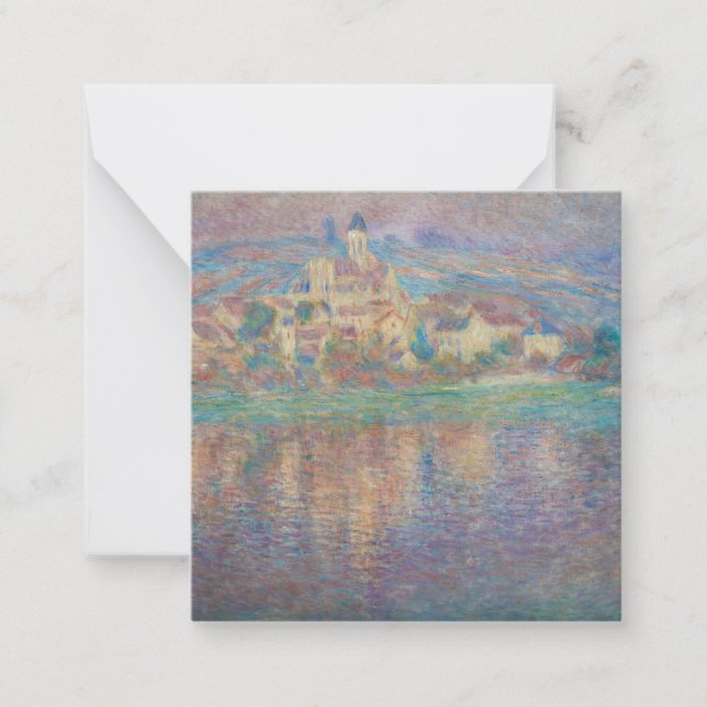 Claude Monet - Vetheuil, Sunset Anteckningskort (Framsida)