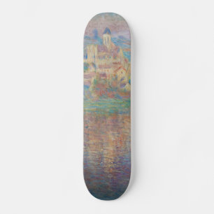 Claude Monet - Vetheuil, Sunset Mini Skateboard Bräda 18,5 Cm