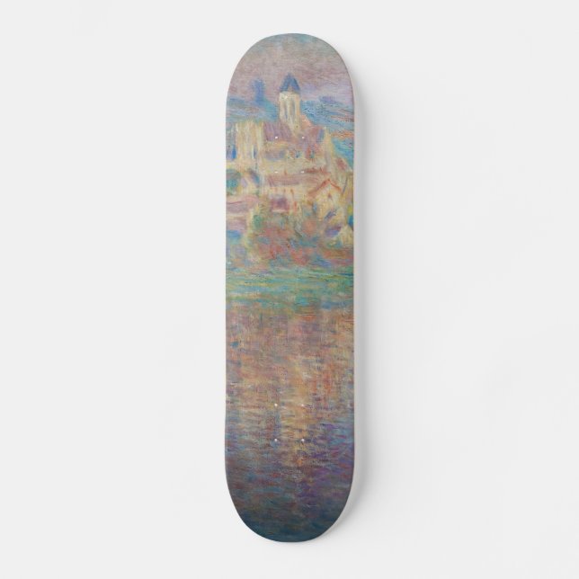 Claude Monet - Vetheuil, Sunset Mini Skateboard Bräda 18,5 Cm (Framsida)