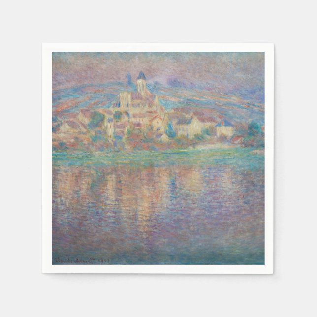 Claude Monet - Vetheuil, Sunset Pappersservett (Framsidan)