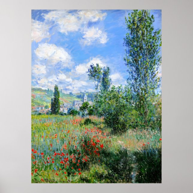 Claude Monet, View of Vé theuil, 1880 Poster (Framsidan)