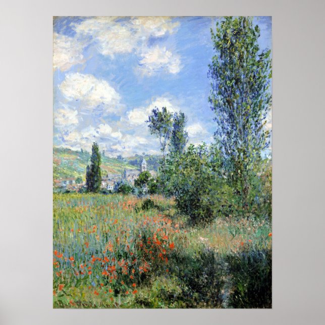 Claude Monet View of Vétheuil Poster (Framsidan)