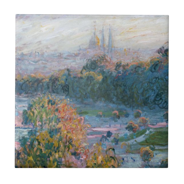 Claude Monet - View the Tuileries, Study Kakelplatta (Framsidan)