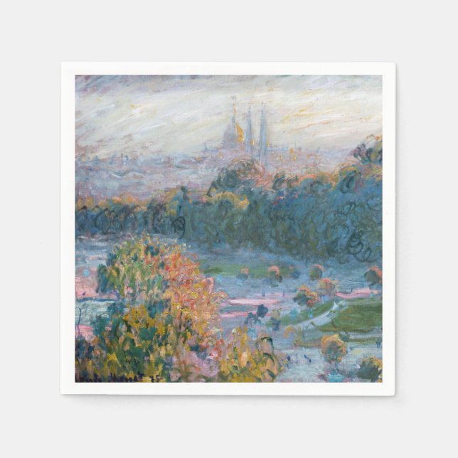 Claude Monet - View the Tuileries, Study Pappersservett (Framsidan)