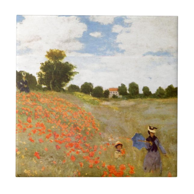 Claude Monet // Vild Poppies Kakelplatta (Framsidan)