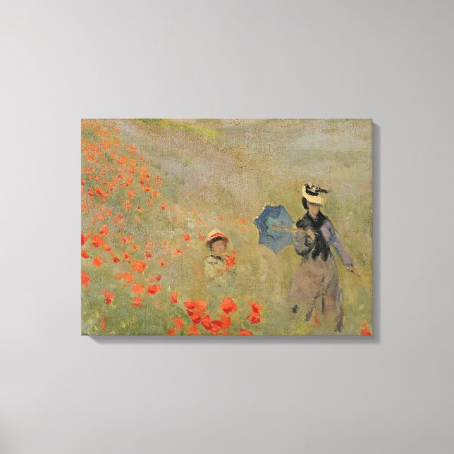 Claude Monet | Vild Poppies, nära Argentina Canvastryck (Framsida)