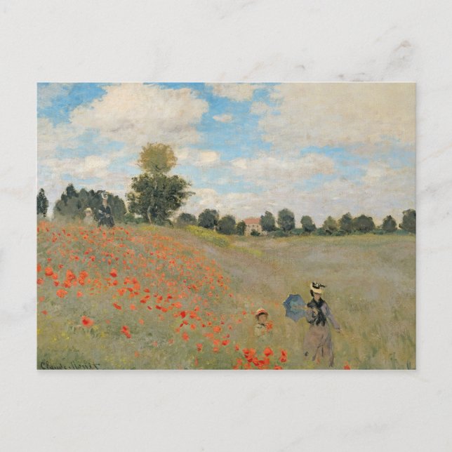Claude Monet | Vild Poppies, nära Argentina Vykort (Framsida)