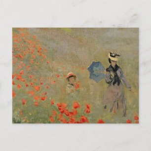Claude Monet Vild Poppies, nära Argentina Vykort