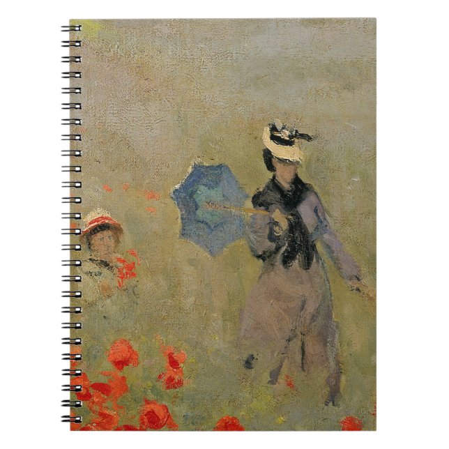 Claude Monet | vildvallmor, nära Argenteuil Anteckningsbok Med Spiral (Framsidan)