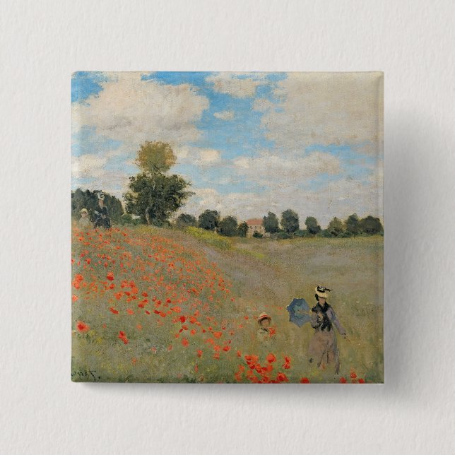 Claude Monet | vildvallmor, nära Argenteuil Knapp (Framsida)