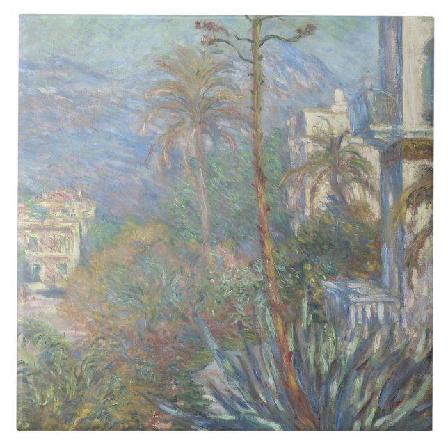 Claude Monet - Villas vid Bordighera Kakelplatta (Framsidan)
