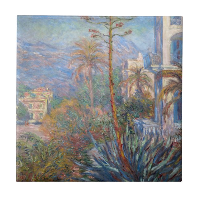 Claude Monet - Villas vid Bordighera Kakelplatta (Framsidan)