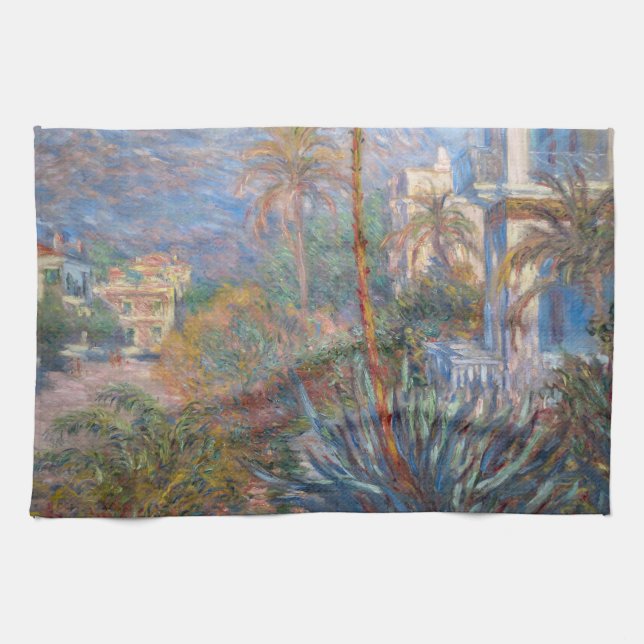 Claude Monet - Villas vid Bordighera Kökshandduk (Horisontell)