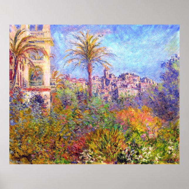Claude Monet: Villas vid Bordighera Poster (Framsidan)