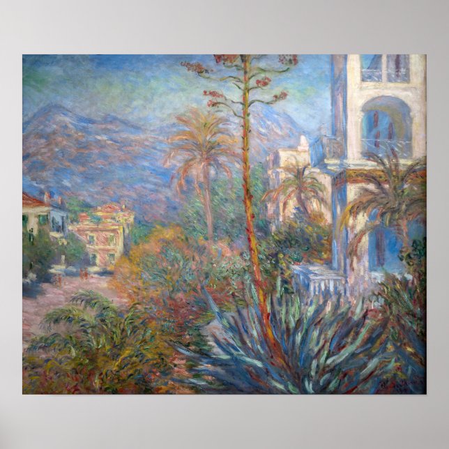 Claude Monet - Villas vid Bordighera Poster (Framsidan)
