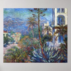 Claude Monet Villas vid Bordighera Poster