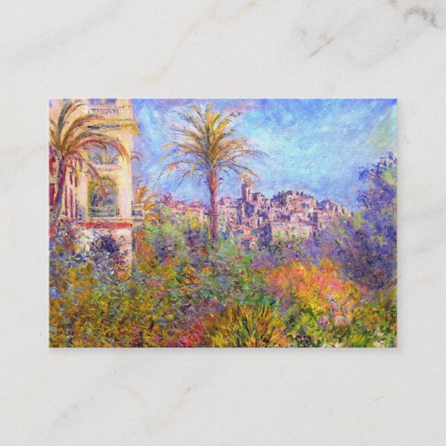 Claude Monet: Villor på Bordighera Visitkort (Framsida)