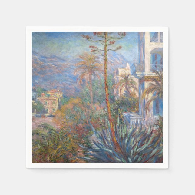 Claude Monet - Villor vid Bordighera Pappersservett (Framsidan)