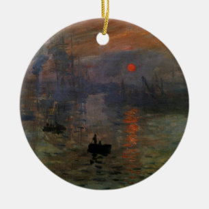 Claude Monet, Vintage Art Julgransprydnad Keramik
