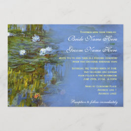 Claude Monet vintage näckros bröllop Inbjudningar