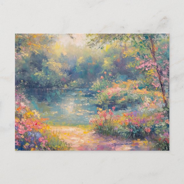 Claude Monet Vintage Postcard Vykort (Framsida)