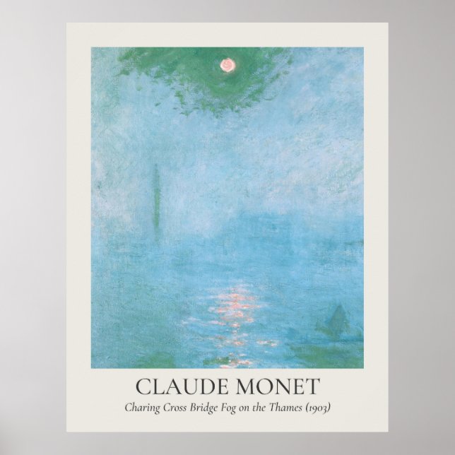 Claude Monet Vintage Wall Art 11x14 Ratio Poster (Framsidan)
