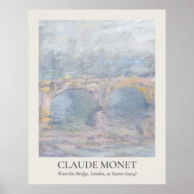 Claude Monet Vintage Wall Art 11x14 Ratio Poster (Framsidan)