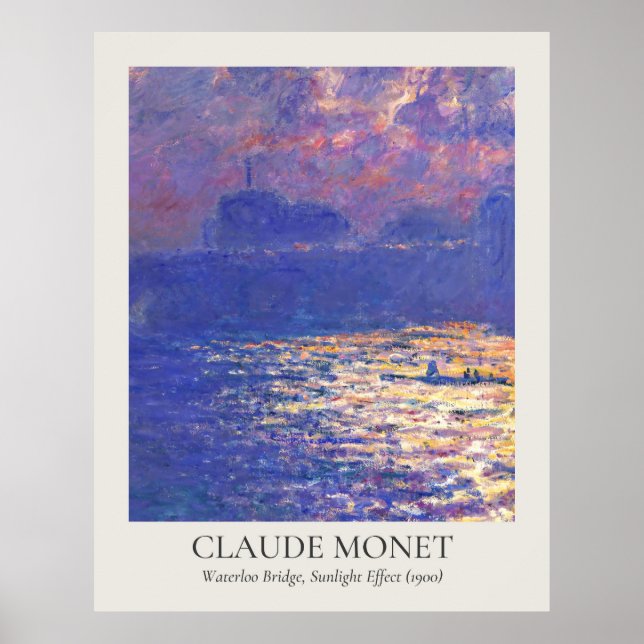 Claude Monet Vintage Wall Art 11x14 Ratio Poster (Framsidan)