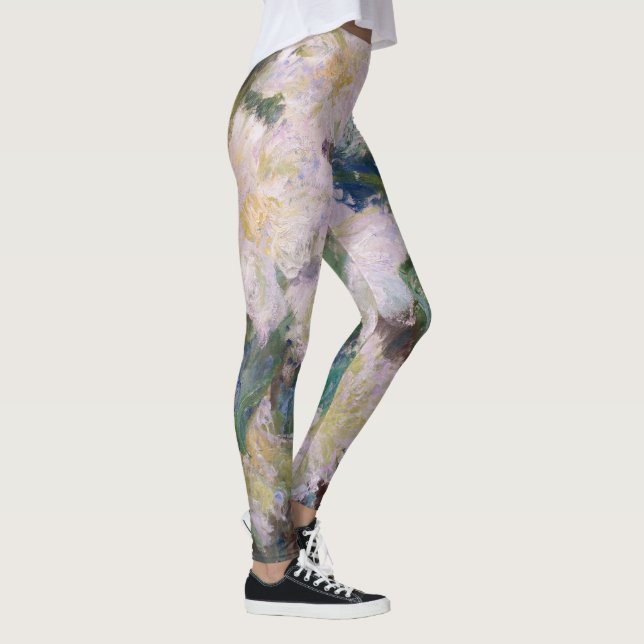 Claude Monet - Vit Klematis Leggings (Höger)