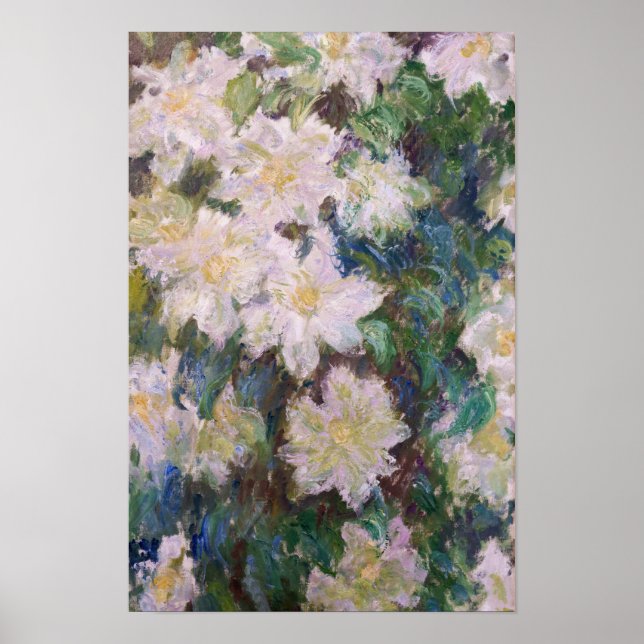 Claude Monet - Vit Klematis Poster (Framsidan)