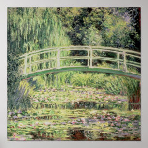 Claude Monet vit Nenuphars, 1899 Poster