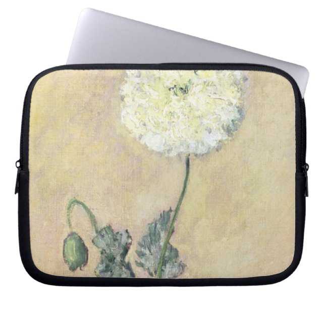Claude Monet | vitvallmo, 1883 Laptop Fodral (Framsidan)