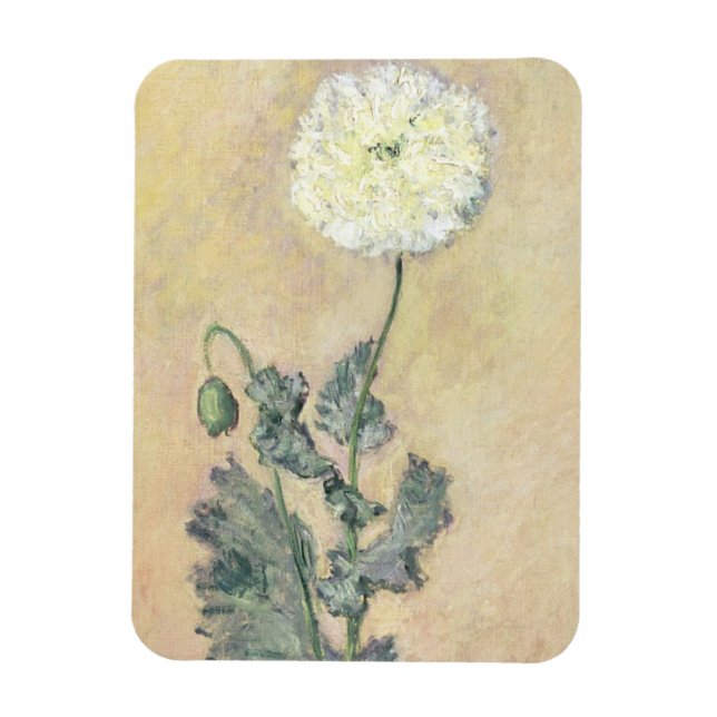 Claude Monet | Vitvallmo, 1883 Magnet (Vertikal)