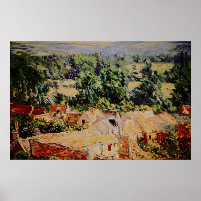Claude Monet - Vue du village de Giverny Poster (Framsidan)
