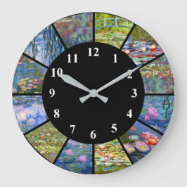 Claude Monet Wall Clock Vatten Lilies Paintings Ar Stor Klocka