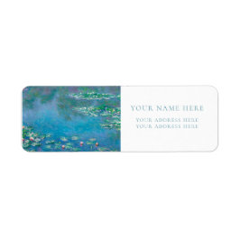 CLAUDE MONET "WATERLIES" RETURADRESS-ETIKETT RETURADRESS ETIKETT