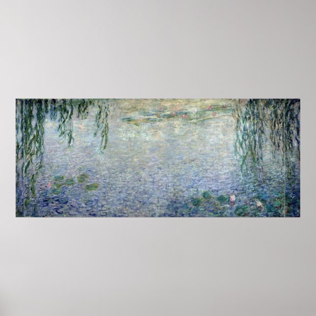 Claude Monet | Waterlilies Weeping Willcenter Poster (Framsidan)