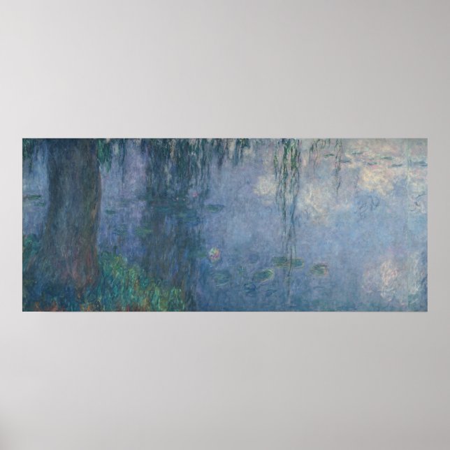 Claude Monet | Waterlilies: Weeping Willows, 1914 Poster (Framsidan)