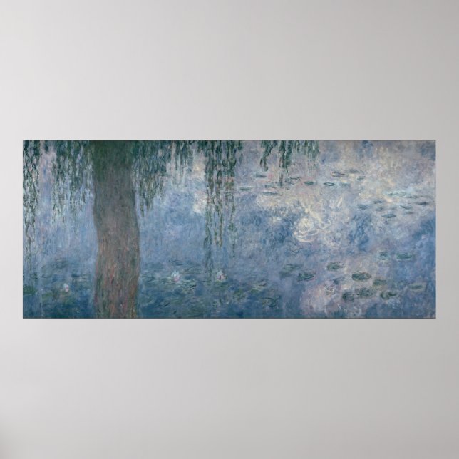Claude Monet | Waterlilies: Weeping Willows, 1914 Poster (Framsidan)