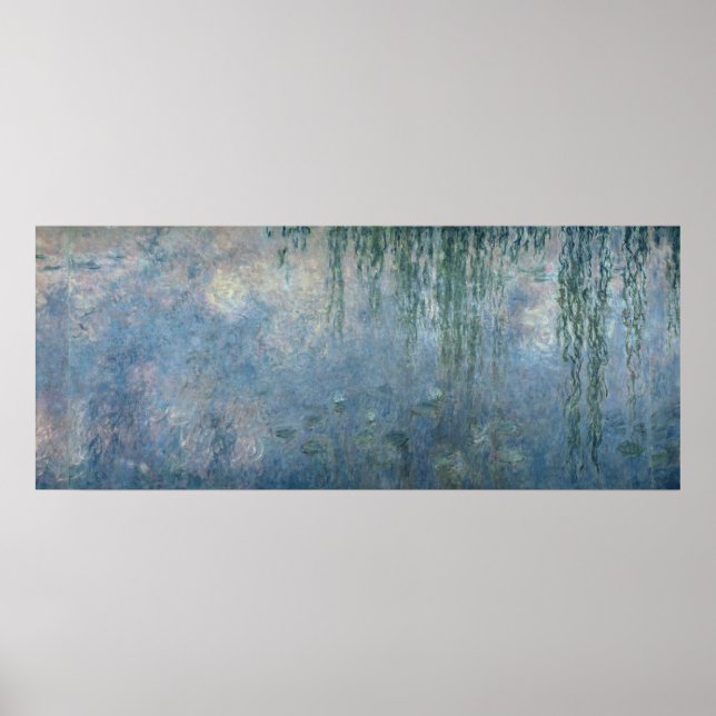 Claude Monet | Waterlilies: Weeping Willows, 1914 Poster (Framsidan)
