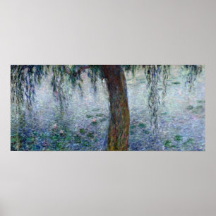 Claude Monet Waterlilies Weeping Willows höger Poster