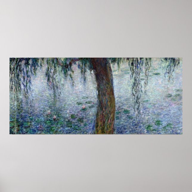 Claude Monet | Waterlilies Weeping Willows höger Poster (Framsidan)