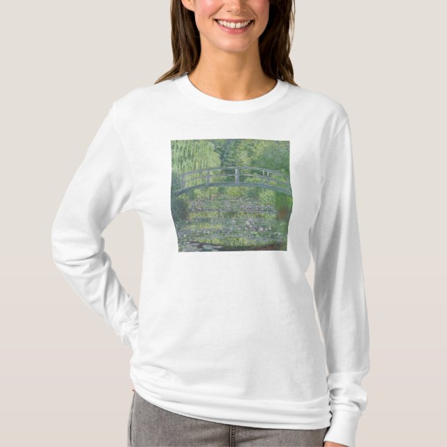 Claude Monet| Waterlily Pond: Grönt harmoni Tee (Framsida)