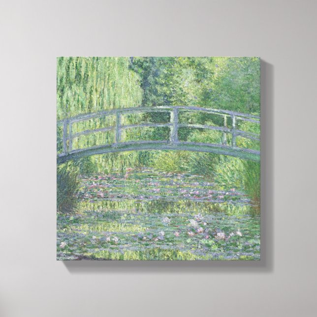 Claude Monet | Waterlily Pond: Grönt Harmony Canvastryck (Framsida)