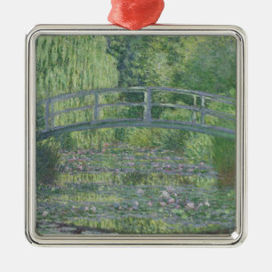 Claude Monet Waterlily Pond: Grönt Harmony Julgransprydnad Metall