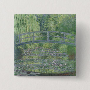 Claude Monet Waterlily Pond: Grönt Harmony Knapp