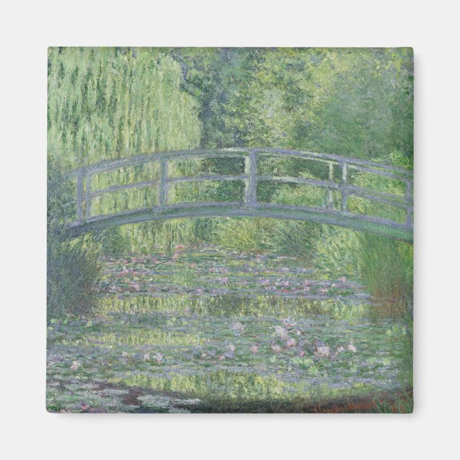 Claude Monet | Waterlily Pond: Grönt Harmony Magnet (Framsidan)